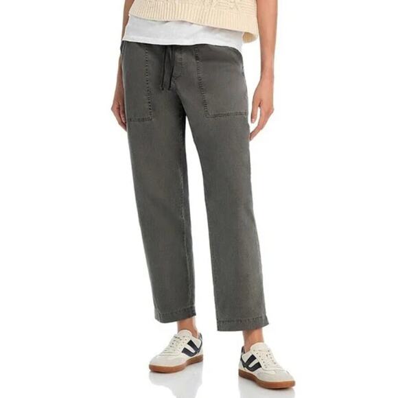 VELVET BY GRAHAM & SPENCER WOMENS XSMALL COTTON TWILL DRAWSTRING PANTS GRAY - Picture 1 of 12